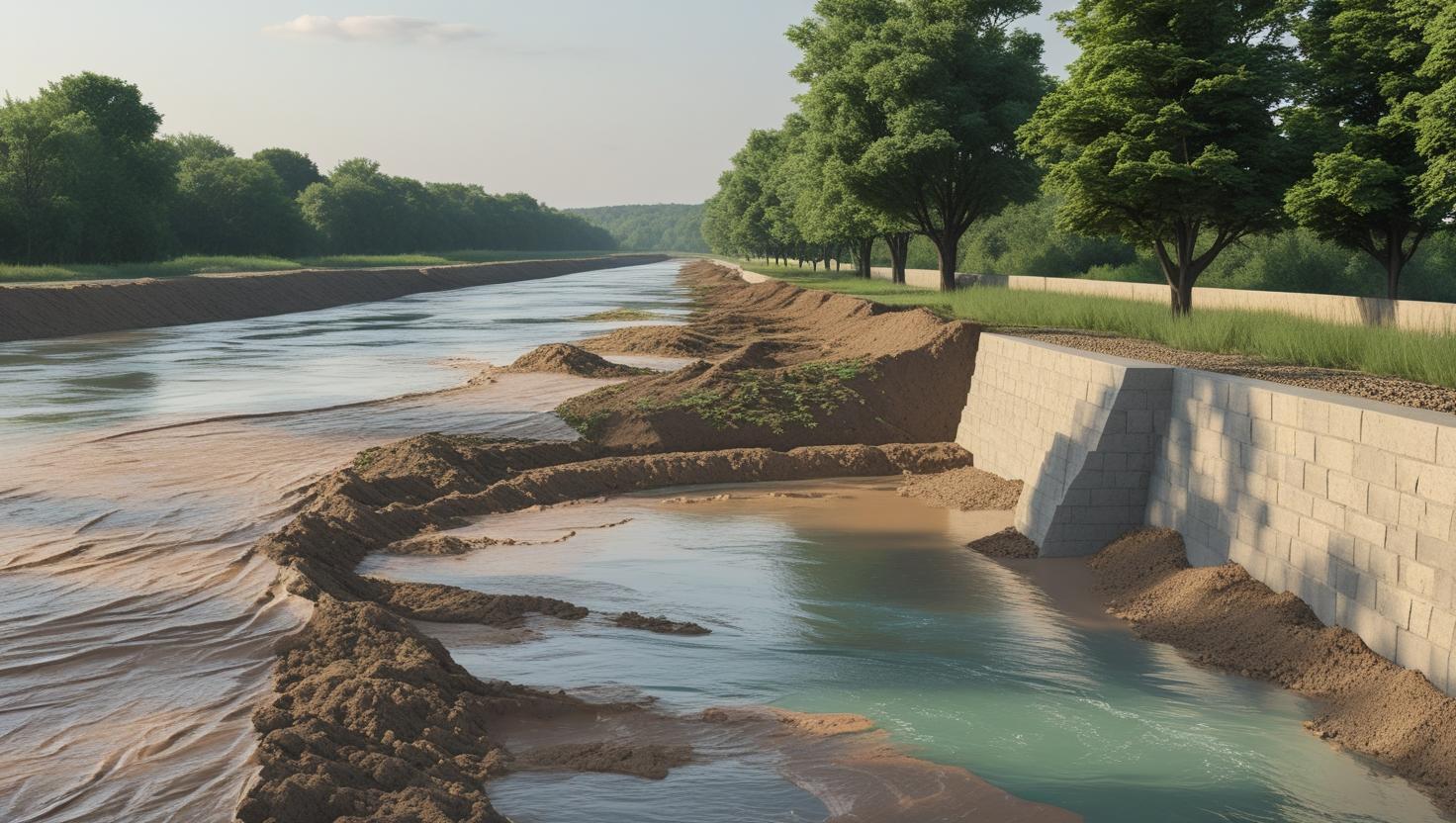 Illustration of a Fertile Flood Plain Landscape