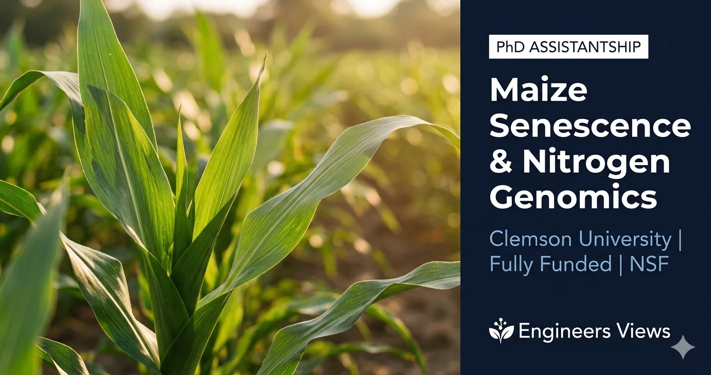 PhD Assistantship - Maize Senescence at Clemson University